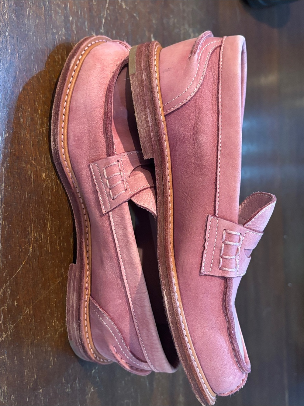 Hender Scheme Slouchy Women's Pink Penny Loafers - Picture 7 of 9